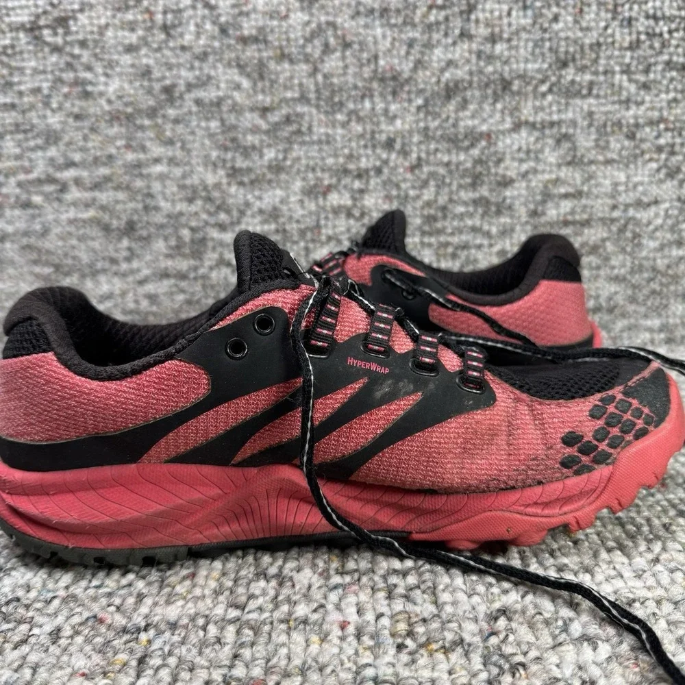 Merrell Shoes Womens 8 All Out Charge Trail Running Hiking Black Red J03962